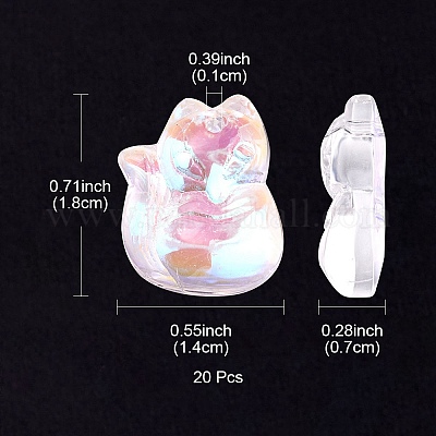 Гальванизировать прозрачные стеклянные подвески GLAA-YW0003-06-1
