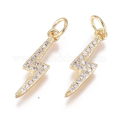 Латунные микро проложить кубического циркония подвески ZIRC-G168-15G-1