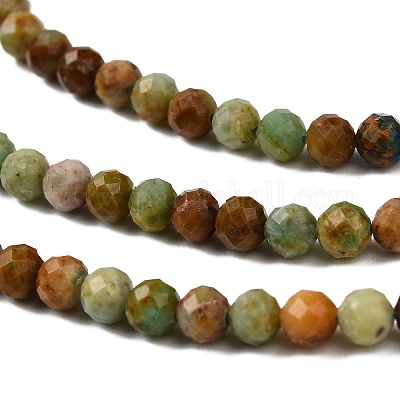 Натуральные бусы из хризоколлы и лазурита G-G278-B01-4mm-1