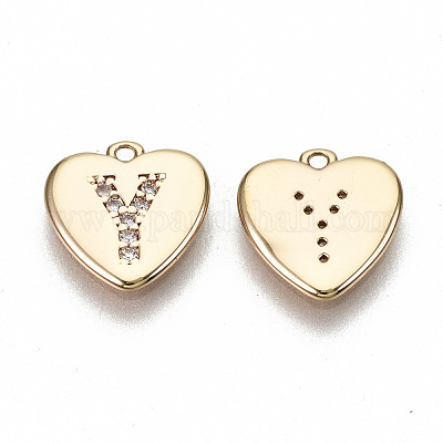 Латунные микропаве прозрачные кубические циркониевые подвески KK-N231-234Y-NF-1