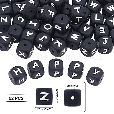 52шт 26 стильные силиконовые бусины SIL-AR0001-03A-1