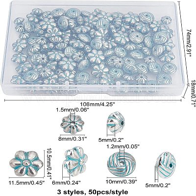 15 шт. 3 вида пластиковых бусин ccb CCB-CA0001-03-1