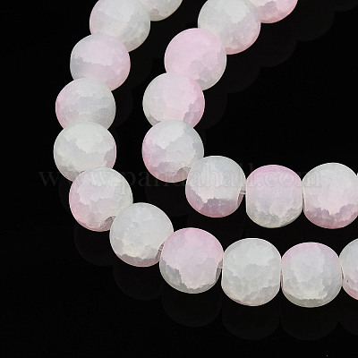 Стеклянные бусины кракле GLAA-N009-8mm-01-1