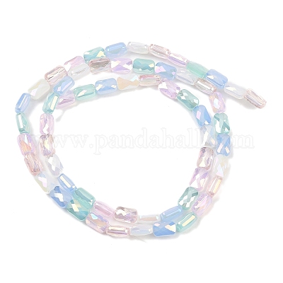 Стеклянные бусины с гальваническим покрытием  EGLA-D300-05-08-1