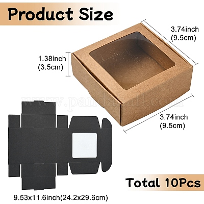 10шт 2 цвета бумажные коробки конфет CON-YW0001-82-1