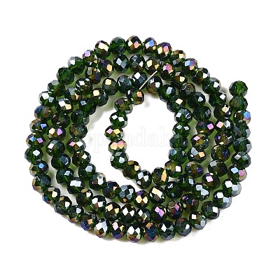 Стеклянные бусины с гальваническим покрытием  EGLA-A044-T4mm-B24-1