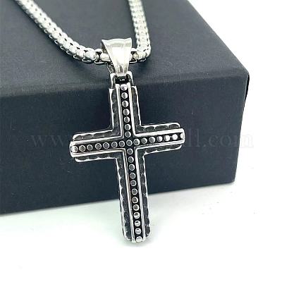 Мужские ожерелья с подвеской-крестом из нержавеющей стали XT5206-1