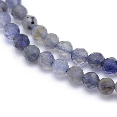 Натуральные кордиерит / иолит / дихроитовые бусины G-E411-39-3mm-1