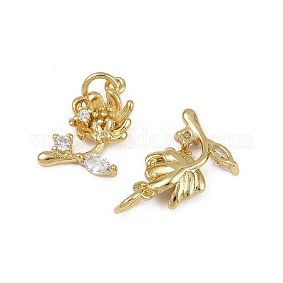 Латунные микро проложить кубического циркония подвески KK-Z120-06G-01-1