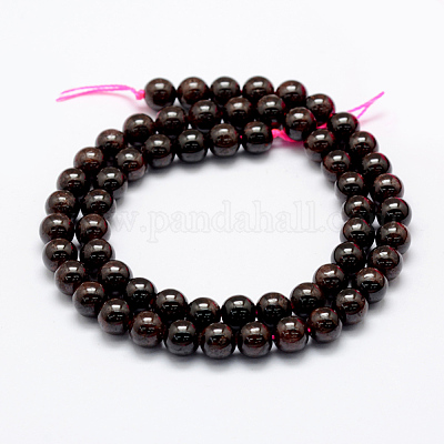 Гранат природный бисер нитей G-P322-25-6mm-1