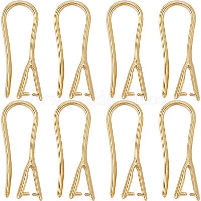 20 шт. латунные крючки для сережек с покрытием KK-SC0004-61-RS-1