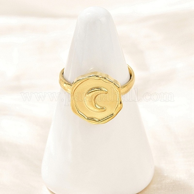 Золотые кольца из нержавеющей стали 304 RJEW-H254-08D-G-1