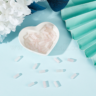 1.5 нити бусин из натурального розового кварца G-GO0001-18-1