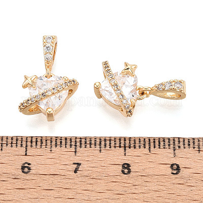 Латунные микро проложить кубического циркония подвески KK-N275-12A-G-1