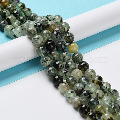 Природные пренит нитей бисера G-P322-48-10mm-01-1