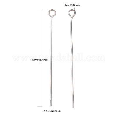 Фурнитура для ювелирных изделий из нержавеющей стали X-STAS-E013-0.6x40mm-1