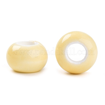 Фарфоровые бусины ручной работы PORC-Q219-13x9-F25-1