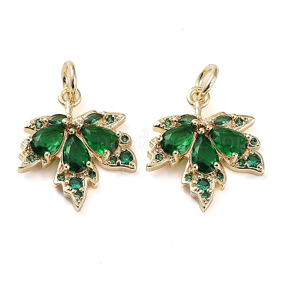 Подвески из латуни с покрытием из прозрачного кубического циркония KK-B078-02G14-02-1