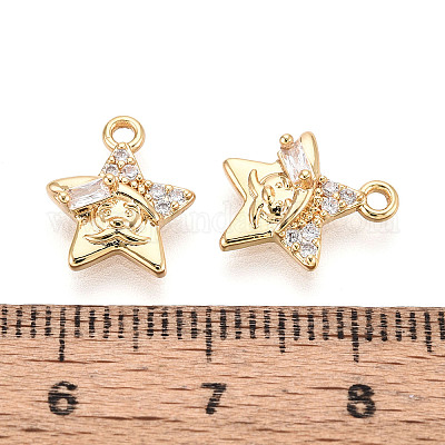 Латунные микро проложить кубического циркония подвески KK-N263-143A-G-1