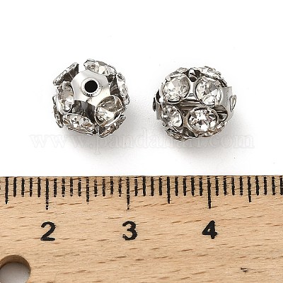 10 мм латунные бусины со стразами X1-KK-S519-01C-P-1