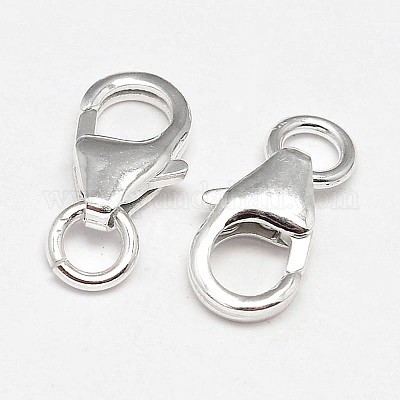 925 стерлингового серебра застежкой омар коготь STER-F014-09B-1