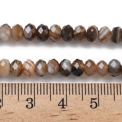 Натуральные полосатые агатовые бусы G-D344-A34-04-1