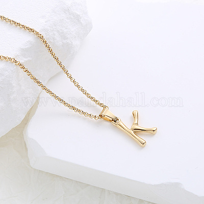 Ожерелья с подвесками в виде алфавита из нержавеющей стали для женщин LO9975-11-1
