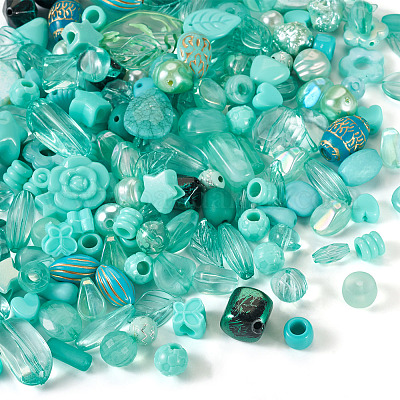 100 г прозрачных/непрозрачных акриловых бусин MACR-TA0001-50G-1