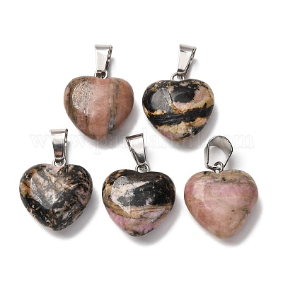 Природные подвески родонит G-I311-A14-1