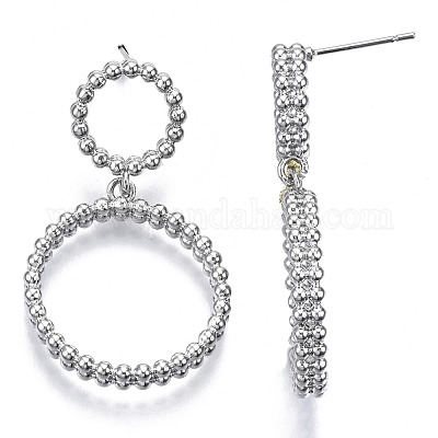 Серьги-гвоздики из латуни KK-N232-107P-NF-1