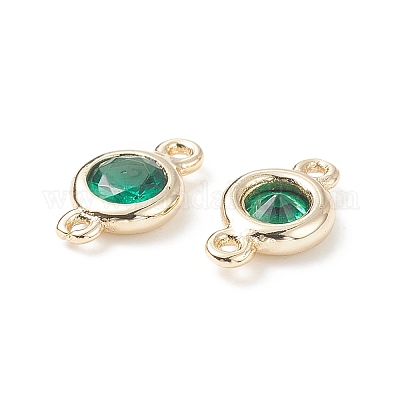 Шармы-соединители из латуни с паве из кубического циркония KK-TAC0015-01G-02-1