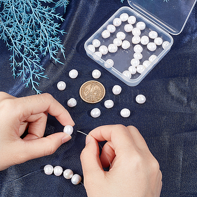 1 нить бусин из натурального культивированного пресноводного жемчуга PEAR-NB0002-44-1