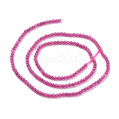 Нити бусин из красного корунда G-D463-09B-1-1