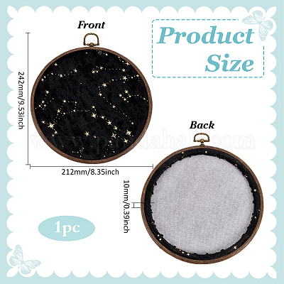 Плоские круглые настенные броши-органайзеры из АБС-пластика для демонстрации досок AJEW-WH0554-84A-1