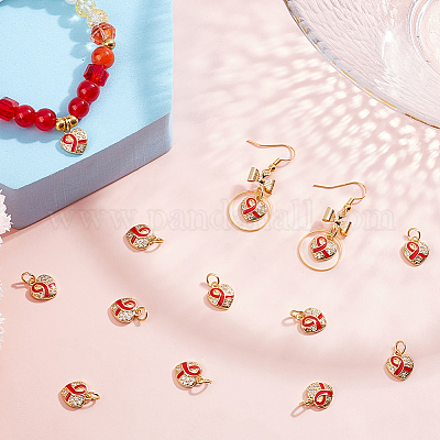 15 шт. Латунные подвески с микропаве KK-BBC0010-36-1