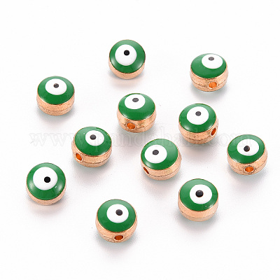 Бисера эмали сплава&nbsp;LS-ENAM-WH0047-14A-8mm-1