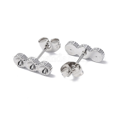 Фурнитура для сережек-гвоздиков из нержавеющей стали марки 304 STAS-F286-08P-1