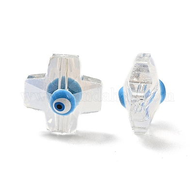 Прозрачные стеклянные бусины GLAA-F121-09E-1