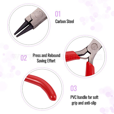 Набор из 3 мини-плоскогубцев из углеродистой стали 3 видов&nbsp;PT-TA0001-12-1