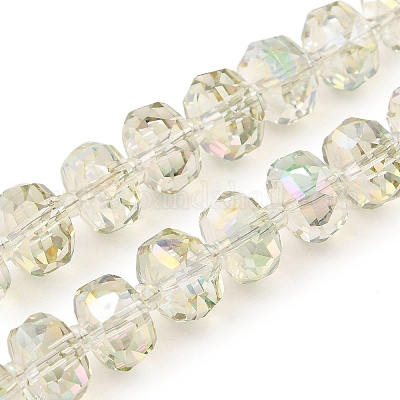 Прозрачные стеклянные бусины гальваническим пряди EGLA-P062-01A-HR04-1