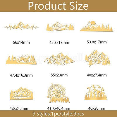 Никелевые декоративные наклейки DIY-WH0450-093-1