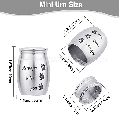 Гроб для праха домашних животных из нержавеющей стали 316 AJEW-WH0013-41D-1