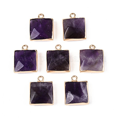 Граненые подвески из натурального аметиста G-T139-95C-1