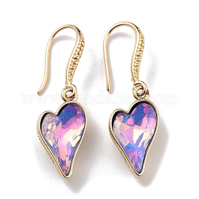 Серьги с подвесками из светло-золотой латуни EJEW-Q800-58KCG-1