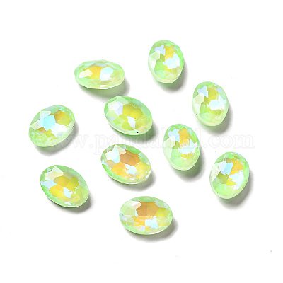 Стеклянные кабошоны со стразами в флуоресцентном стиле мокко GGLA-M005-01A-214MK-1