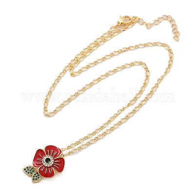 Латунные подвески с микропаве из кубических цирконий и эмали NJEW-Q041-06G-1