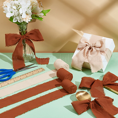 3 рулон хлопковых лент двух цветов с потертостями OCOR-WH0045-08C-1