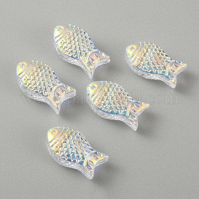 Бусины рыбки ручной работы лэмпворк LAMP-CJC0001-03-1