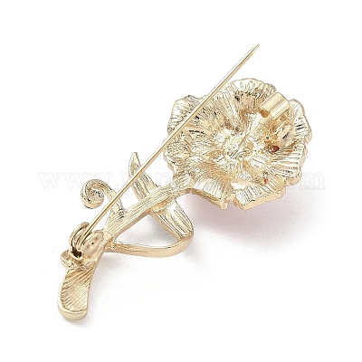 Броши из цинкового сплава с кристаллами и стразами JEWB-C042-02C-G-1