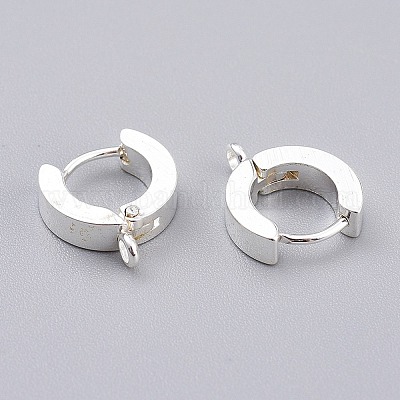 Фурнитура для сережек-колец Huggie Hoop из нержавеющей стали 304 STAS-I167-01C-S-1